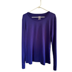 Danksin Now Fitted Activewear Top Womens XL Purple Jog Walk Lightweight Stretch